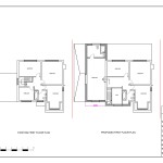 EXISTING AND PROPOSED FIRST FLOOR PLANS