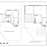 EXISTING AND PROPOSED GROUND FLOOR PLANS